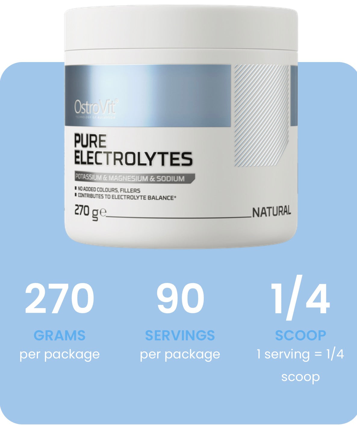 Pure Electrolytes 270 g sugar-free natural