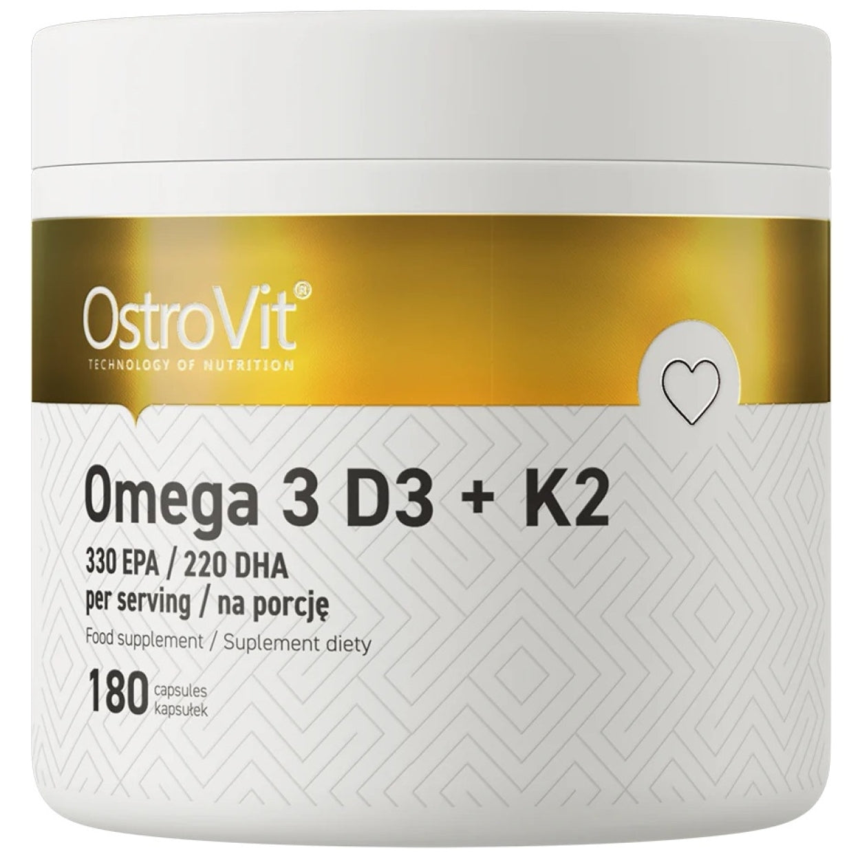 Ostrovit Omega 3 D3+K2 180 caps