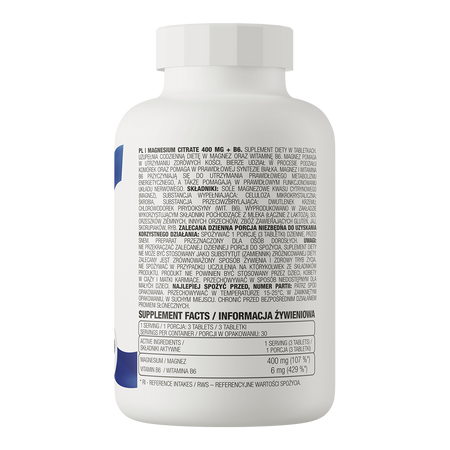 Magnesium Citrate 400 mg + B6 90 tablets