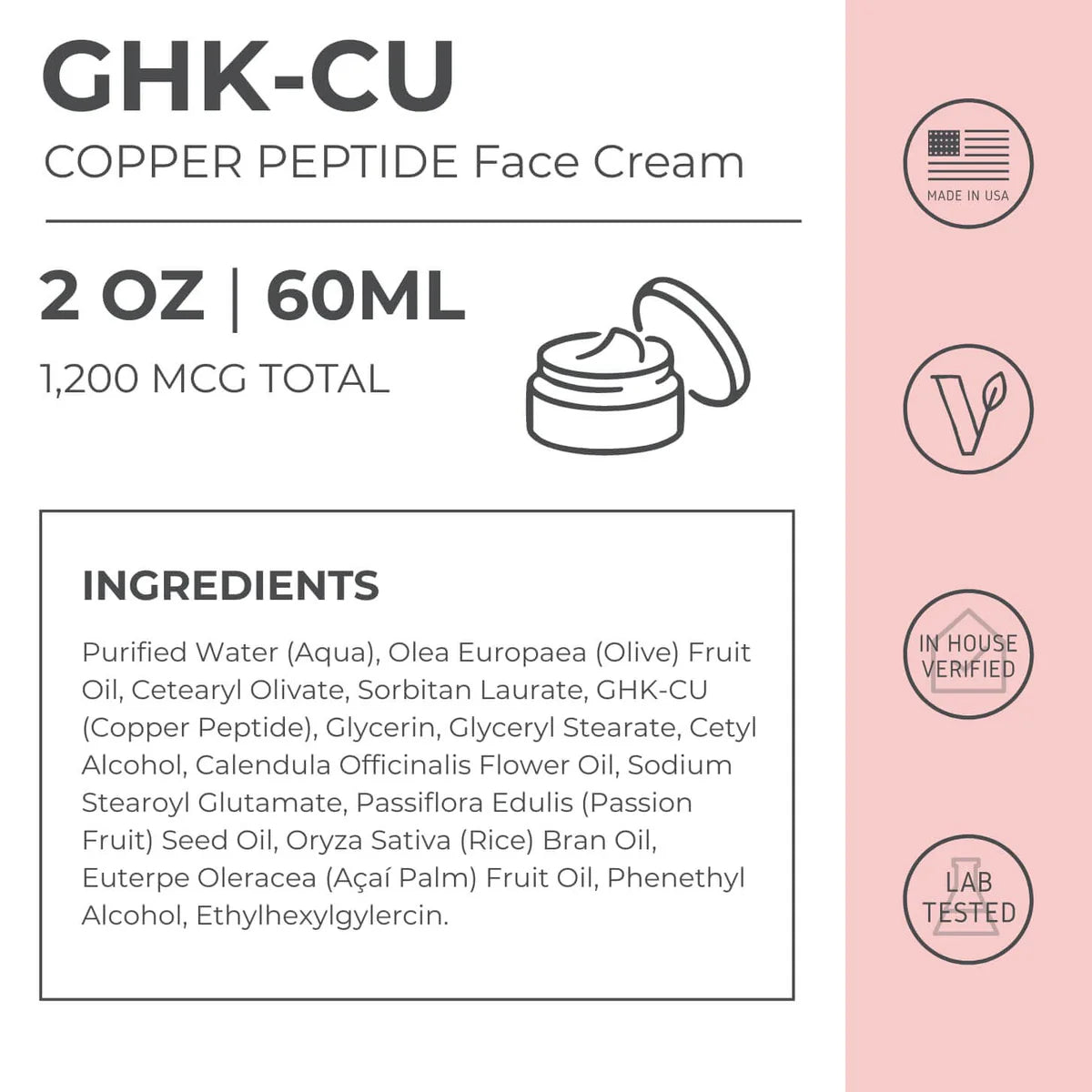 GHK-Cu Copper Peptide Face Cream
