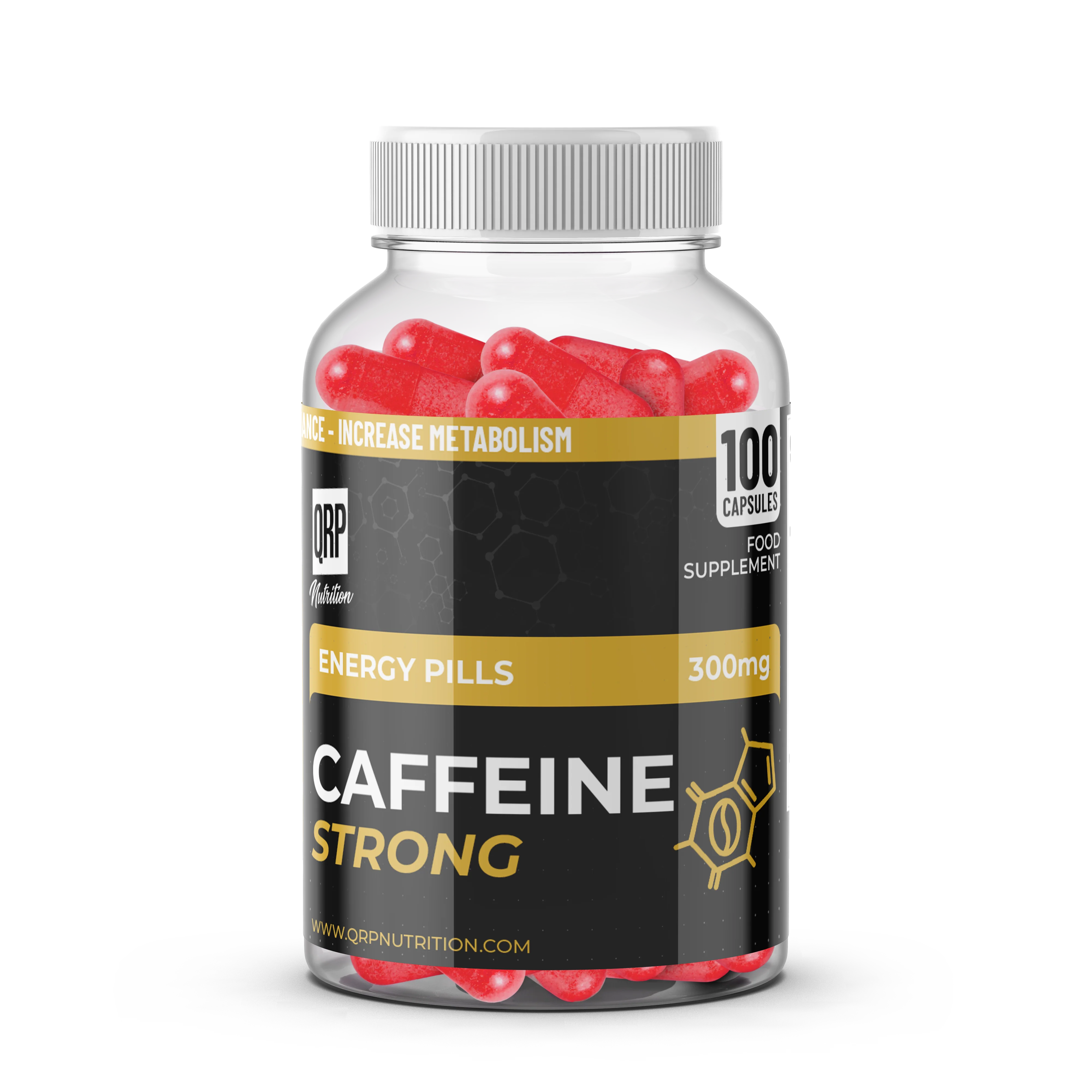 QRP Nutrition Caffeine 300mg (100 Capsules)