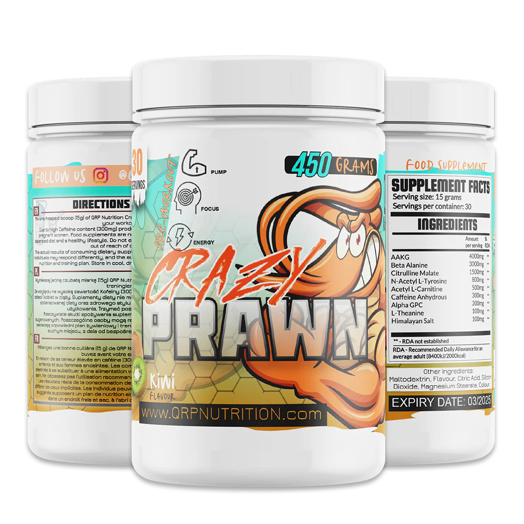 QRP Nutrition CRAZY PRAWN Pre-workout 450g