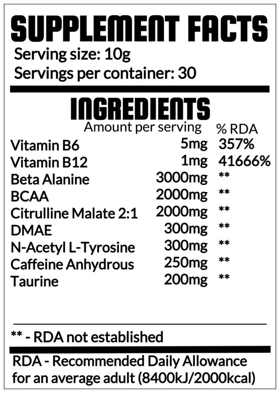 QRP Nutrition BOXER Pre-workout 300g