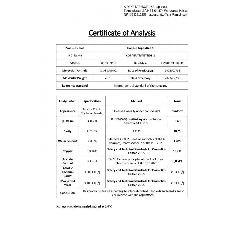 Peptide face cream for combination skin GHK-Cu Medium 50 ml