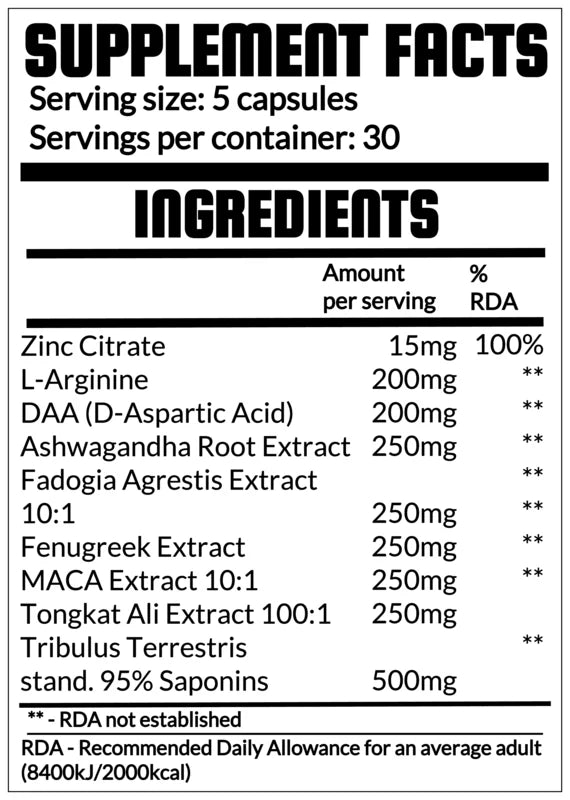 QRP Nutrition TESTO BOOSTER (150capsules)