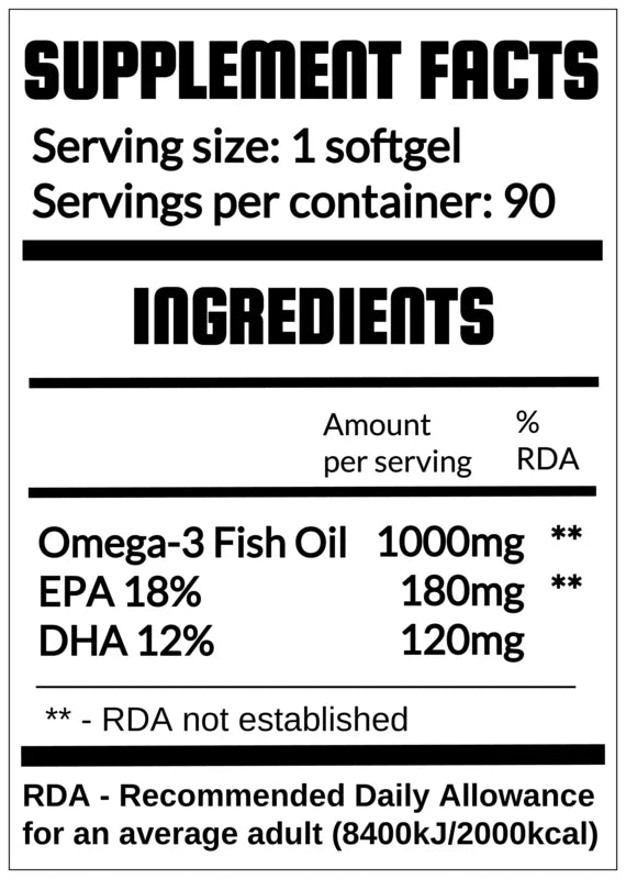 QRP Nutrition Omega-3 Fish Oil 1000mg